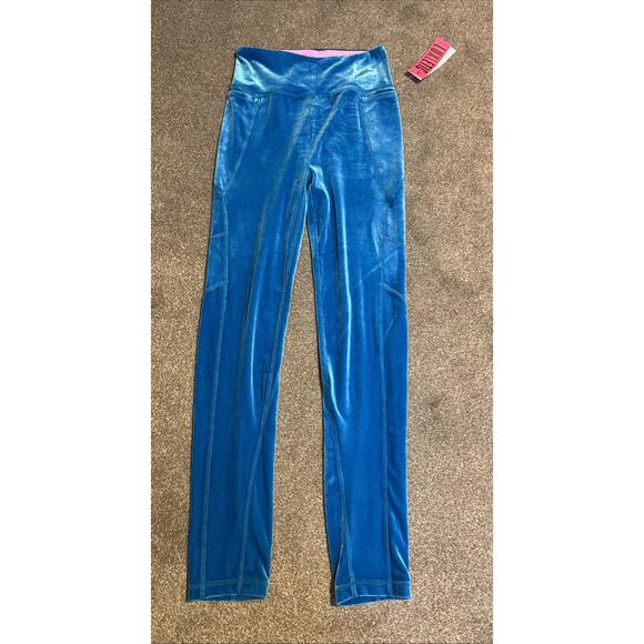 Lilly Pulitzer Pants - Lilly Pulitzer Weekender High Rise Velvet Leggings Women’s Size Small Teal Bay
